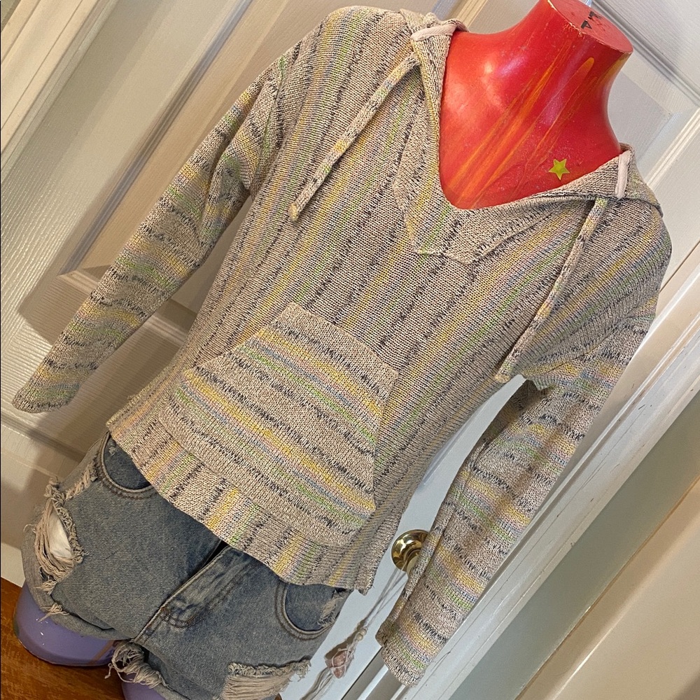 EARTHBOUND Multicolor Striped Women's Hoodie - Picture 1 of 10